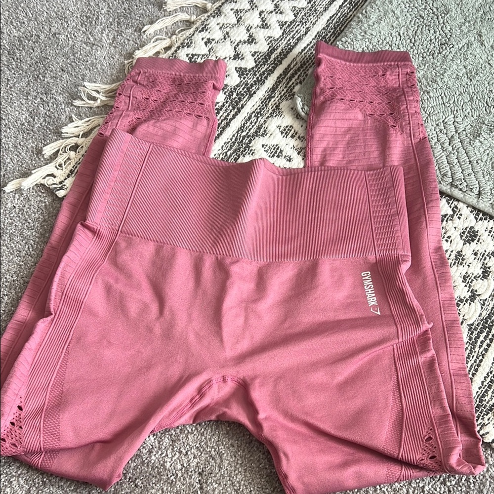 Gymshark Seamless High-Waist Leggings in Dusty Rose
